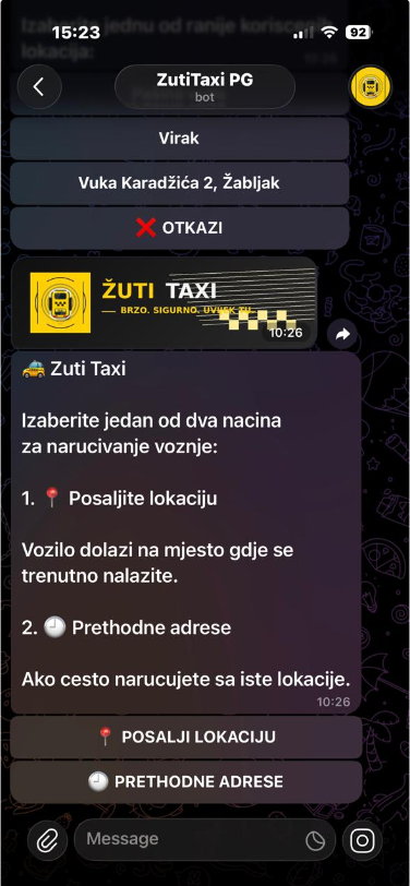 Telegram korak 1