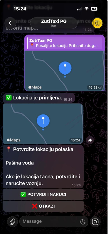Telegram korak 2